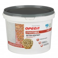 Грунт бетон-контакт водно-дисперсионный полиакриловый Ореол 3 кг.