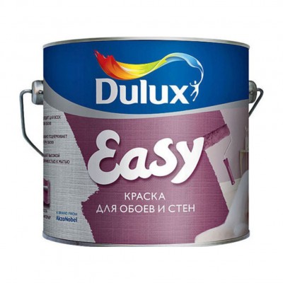 Краска для стен и обоев водно-дисперсионная Dulux Easy матовая база BW 2,5 л.