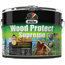 Пропитка декоративная для защиты древесины Dufa Wood Protect Supreme белая 9 л