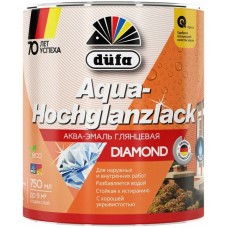 Эмаль для дерева и металла акриловая Dufa Aqua-Hochglanzlack глянцевая белая 0,75 л