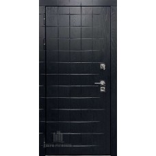 Дверь входная взломостойкая Сенатор плюс ALBERO BLACK, цвет Альберо Блэк Рисунок грань, панель - aurum цвет Аляска гладкая